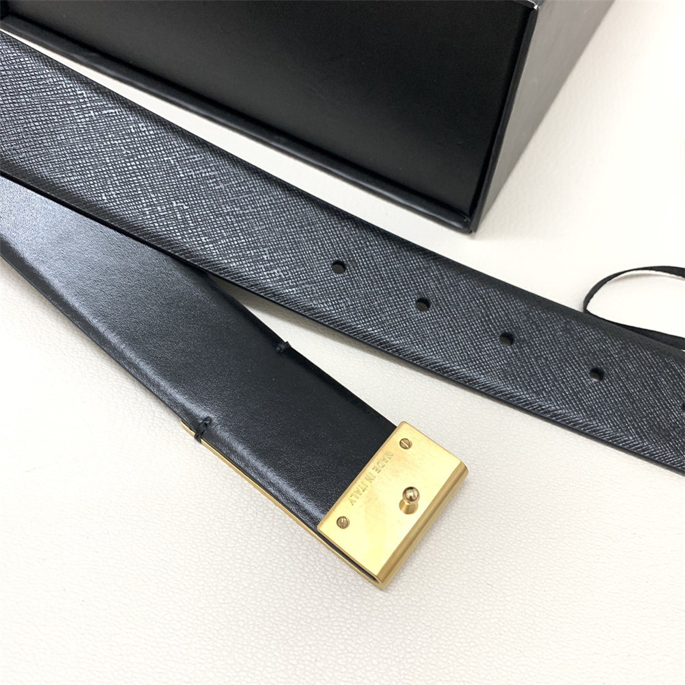 Versace 35MM Black Leather Belt (Men) - DesignerGu