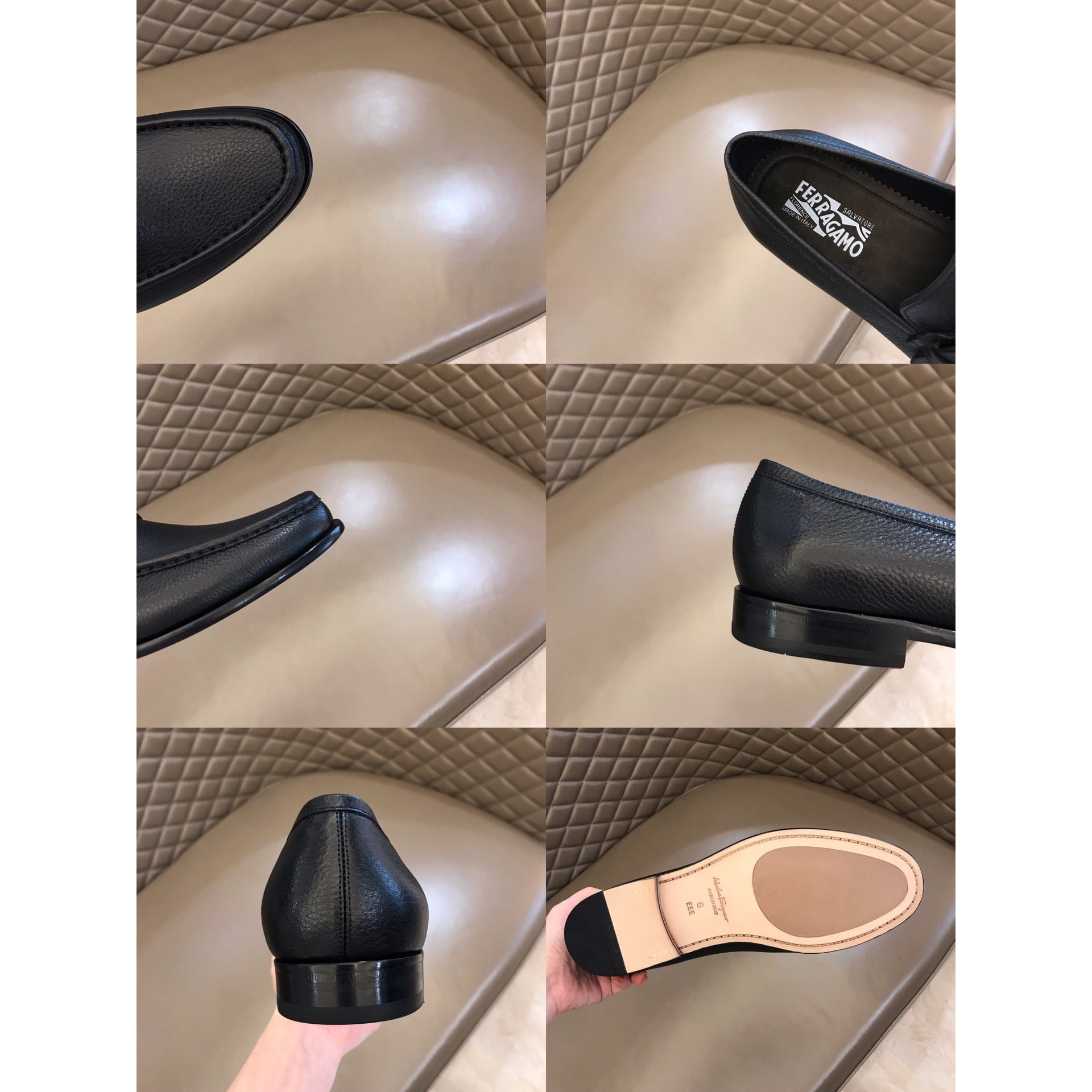 Ferragamo Black Shoes - DesignerGu