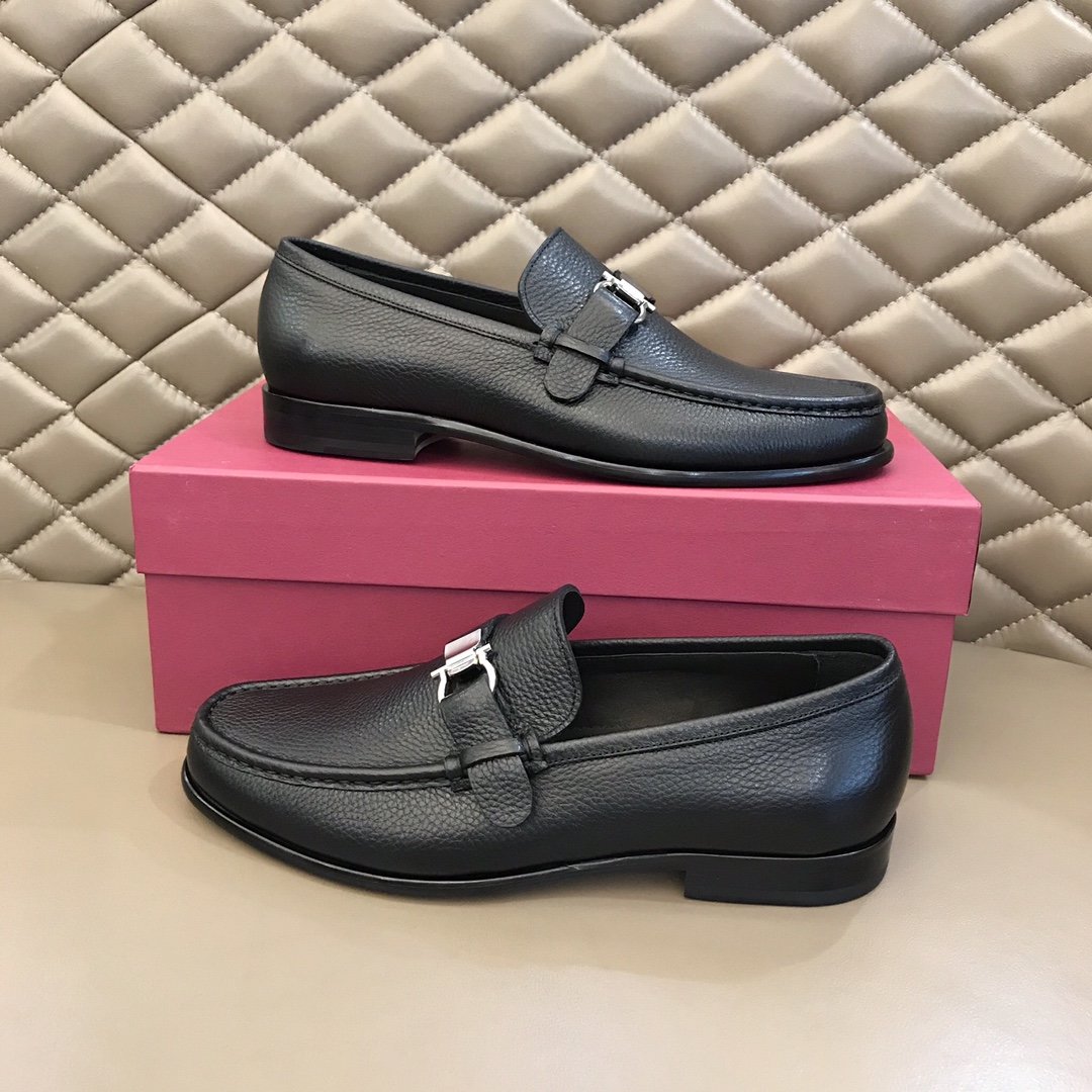 Ferragamo Black Shoes - DesignerGu