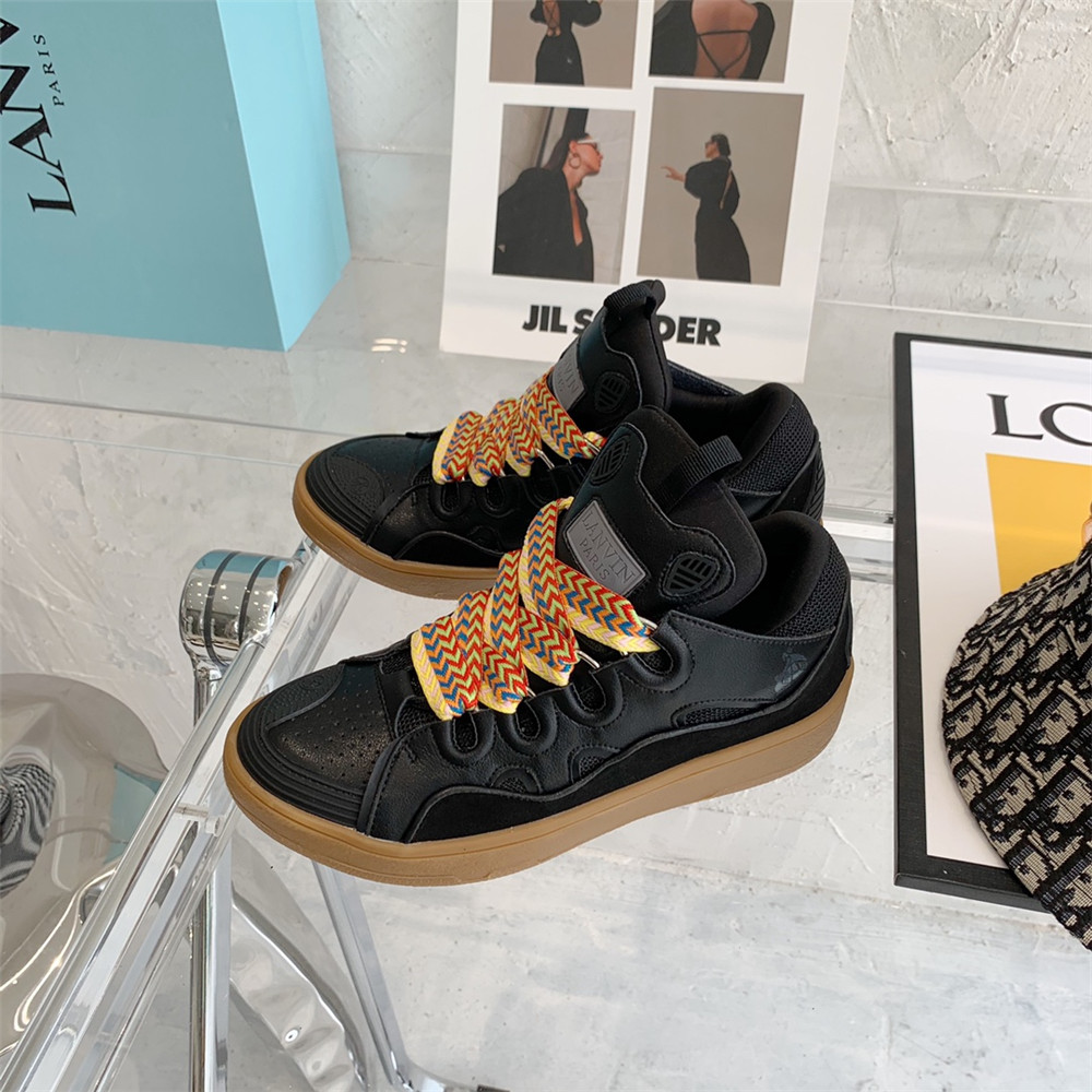 Lanvin Curb Sneaker In Black - DesignerGu