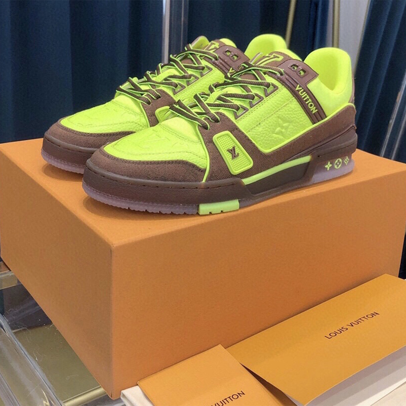 Louis Vuitton Trainer Sneaker Yellow - DesignerGu