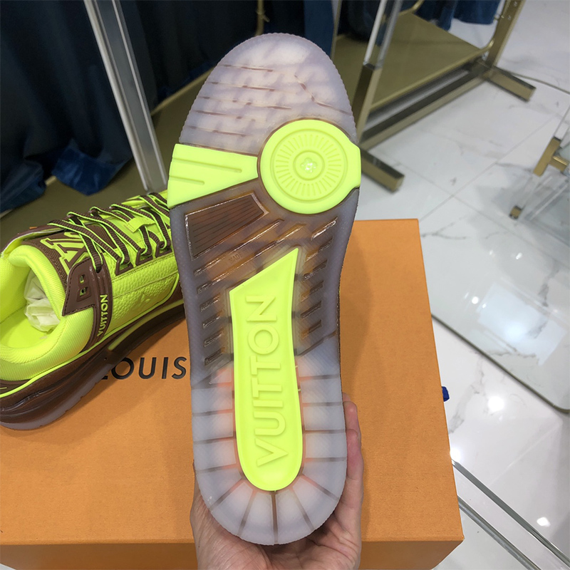 Louis Vuitton Trainer Sneaker Yellow - DesignerGu