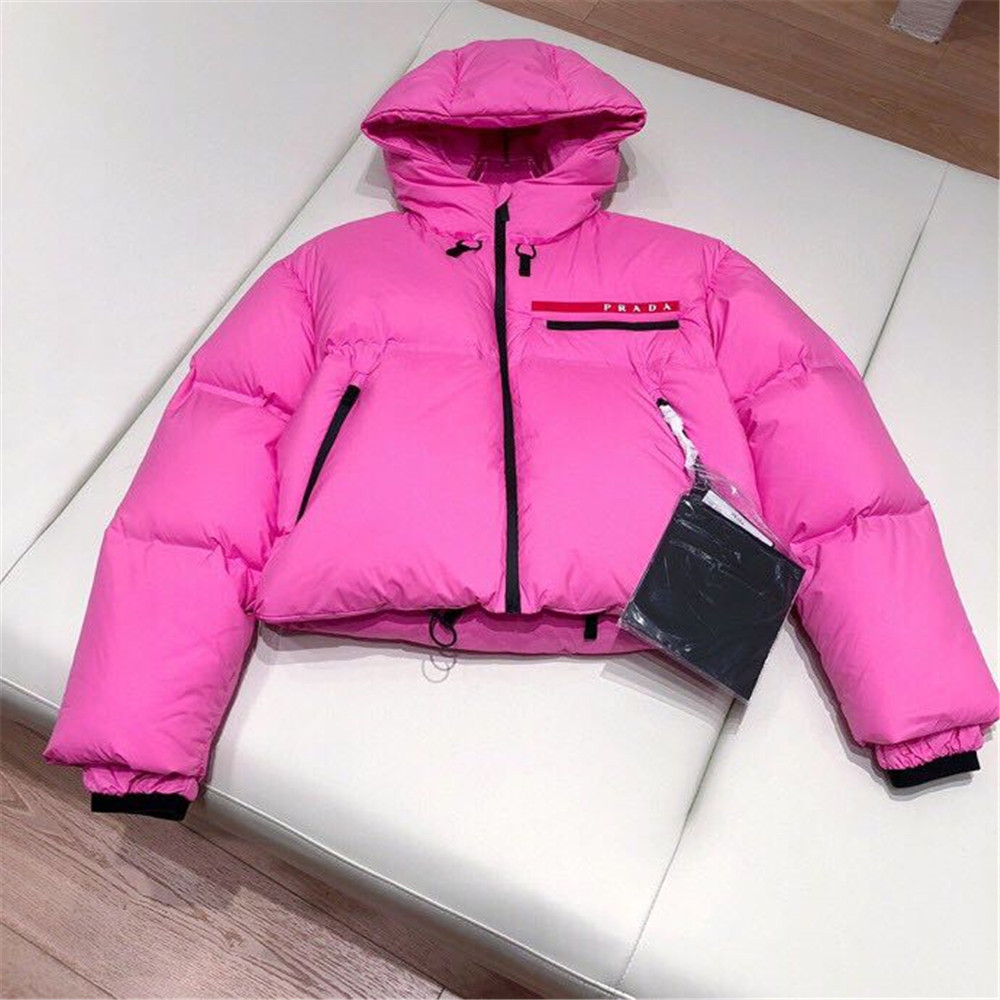 Prada Linea Rossa HX021 Bonded Puffer Jacket(Pink) - DesignerGu