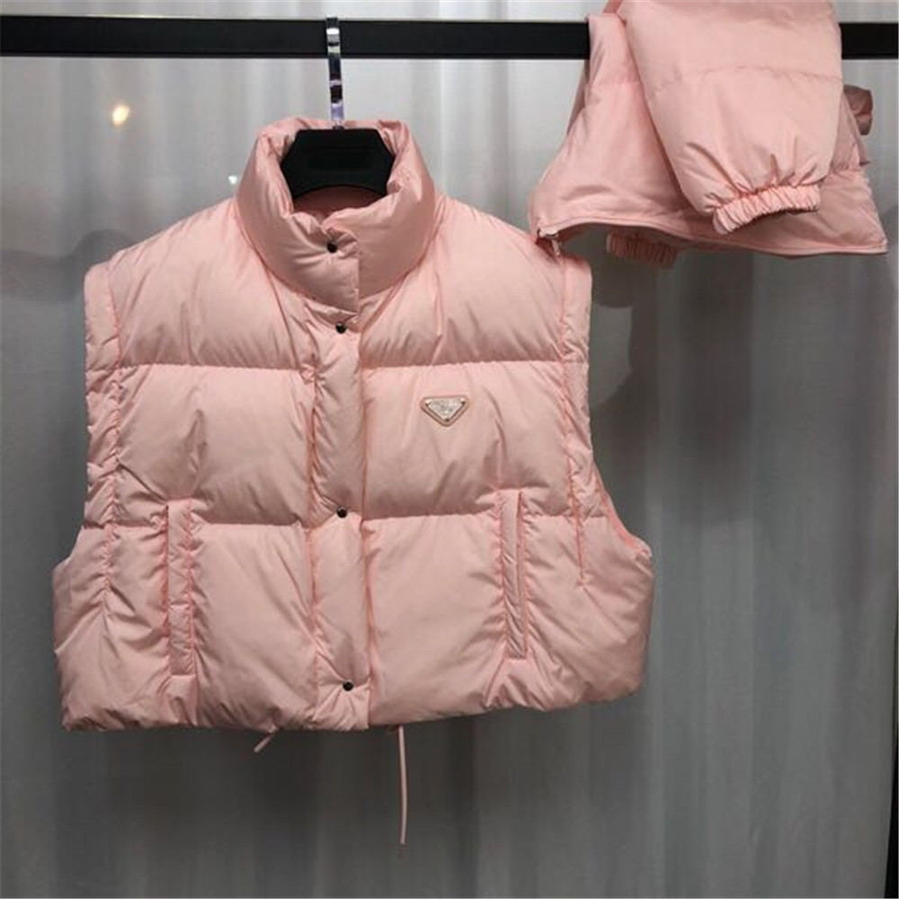 Prada Detachable Sleeve Vest Jacket(Pink) - DesignerGu