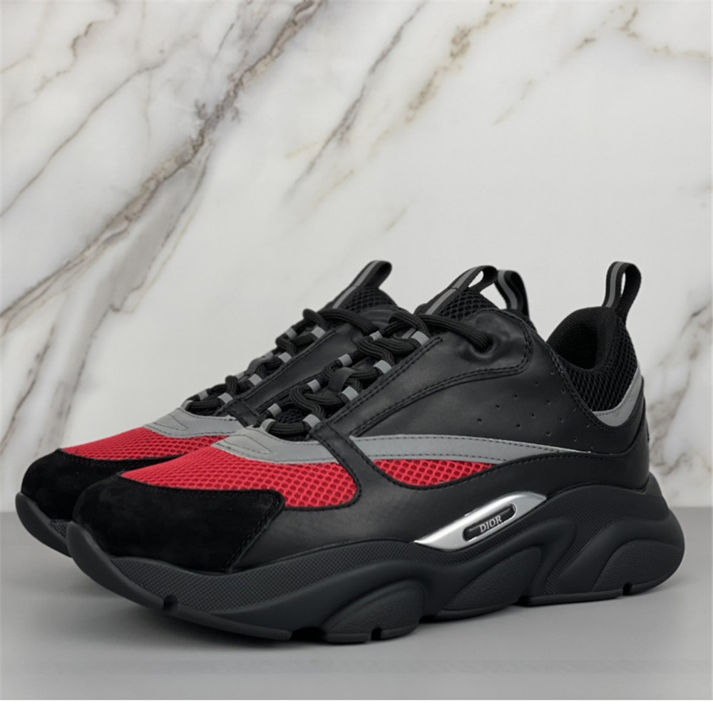 Dior B22 Low-top Sneaker In Black&Red - DesignerGu