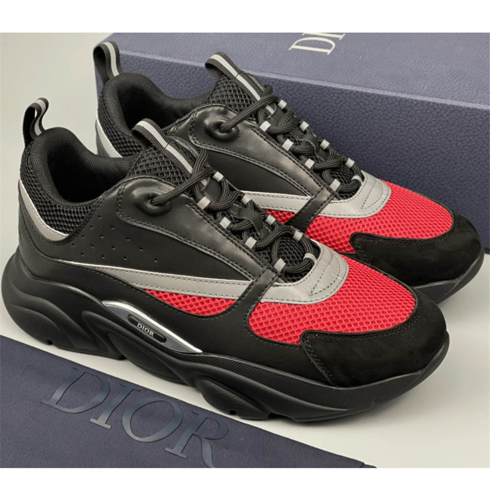 Dior B22 Low-top Sneaker In Black&Red - DesignerGu