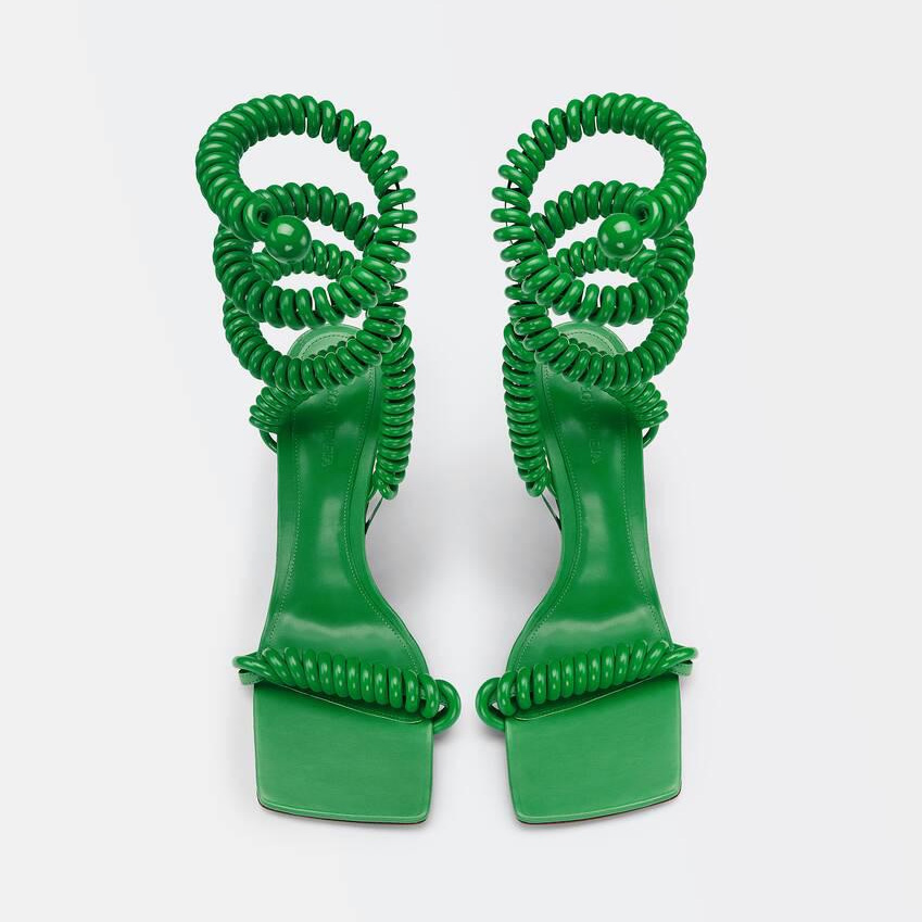 Bottega Veneta Sandals Wire Stretch Grass Womens Green - DesignerGu