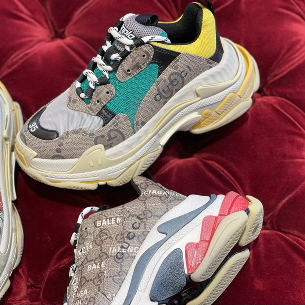 Gucci Men's The Hacker Project Triple S Sneaker(Dilapidated Soles) - DesignerGu