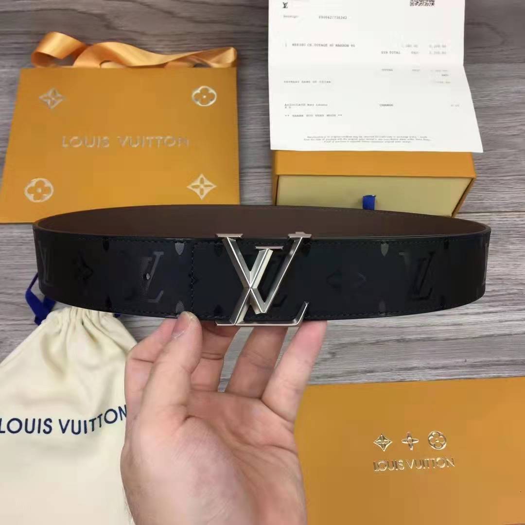 Louis Vuitton Initiales Monogram Eclipse Reversible Belt - DesignerGu