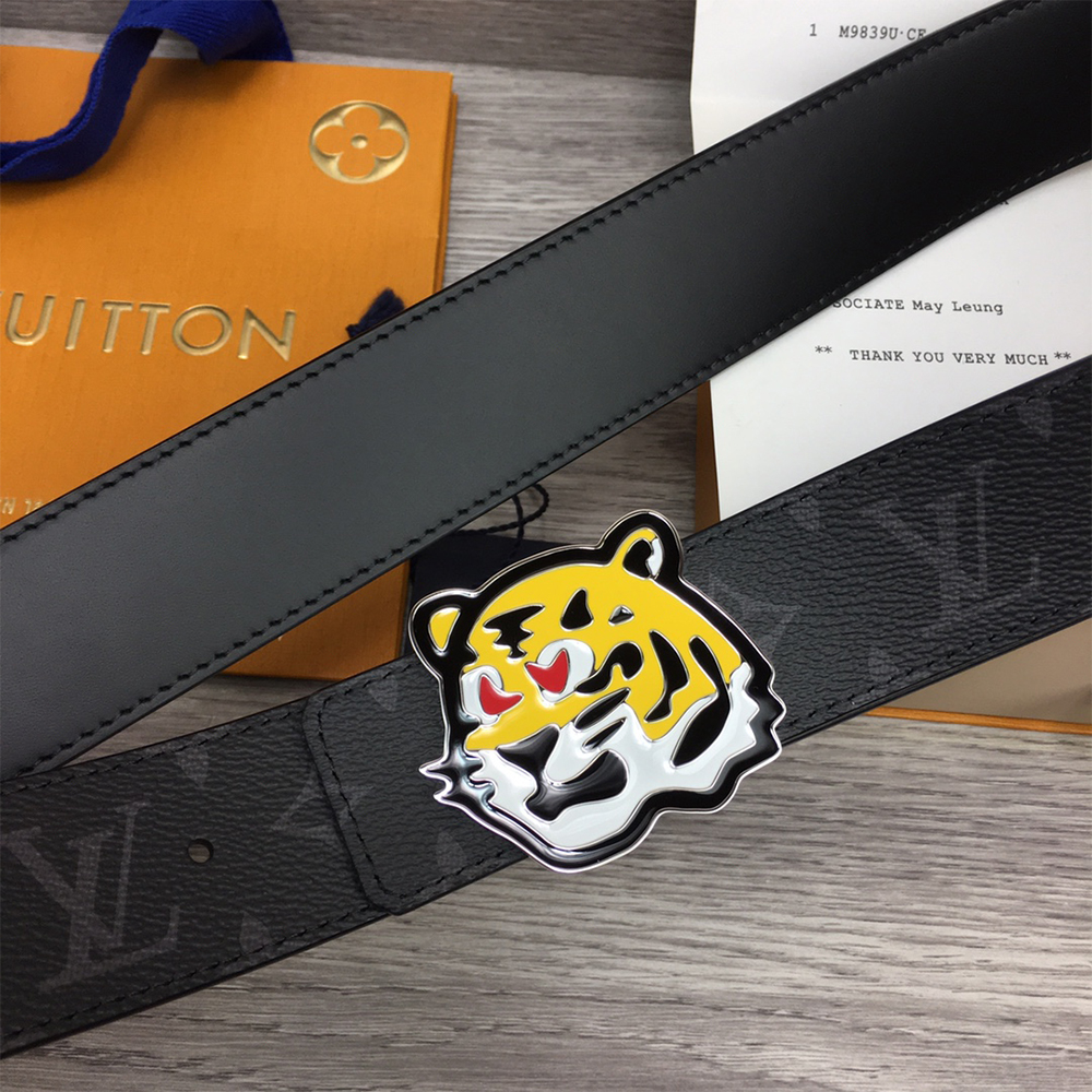 Louis Vuitton Tiger 40MM Belt Black - DesignerGu