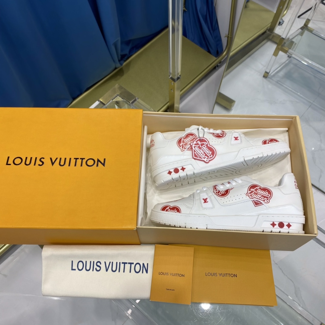 Louis Vuitton Trainer Sneaker Nigo Lv Made White - DesignerGu