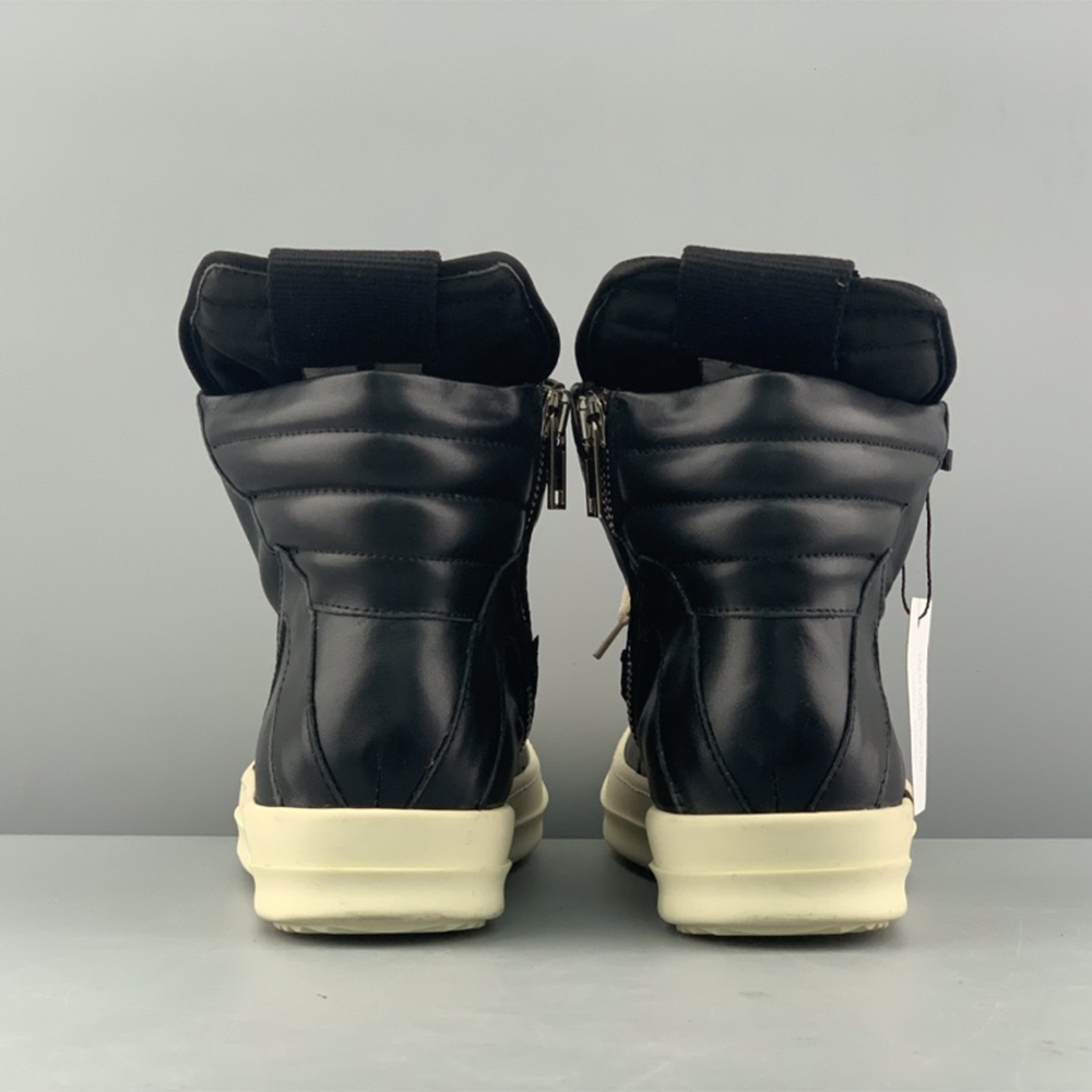 Rick Owens Geobasket High-Top Sneakers Black - DesignerGu