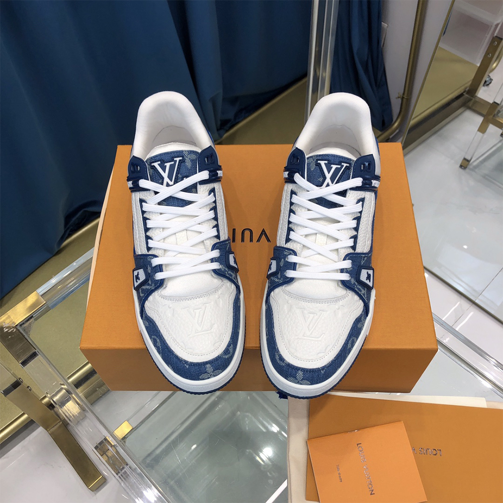 Louis Vuitton Trainer Sneaker  Monogram Denim(upon uk size) - DesignerGu