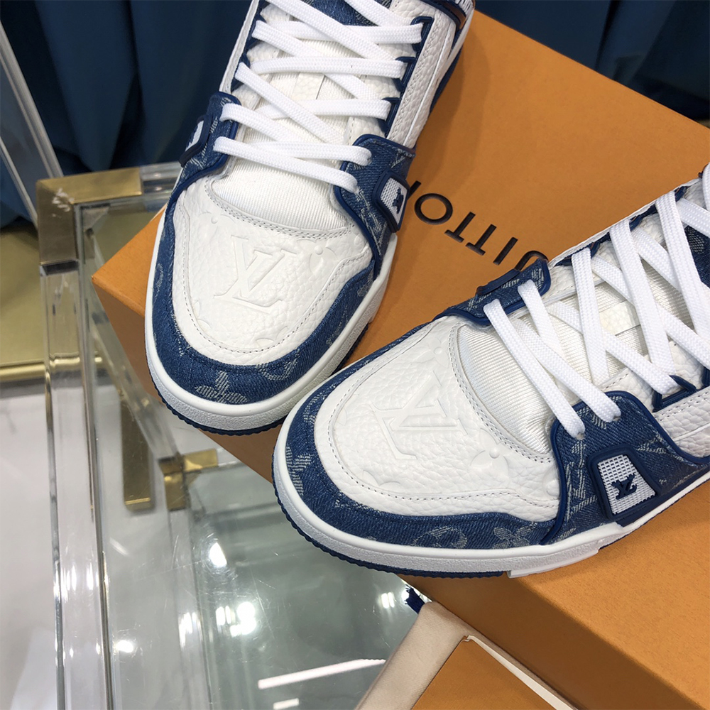 Louis Vuitton Trainer Sneaker  Monogram Denim(upon uk size) - DesignerGu