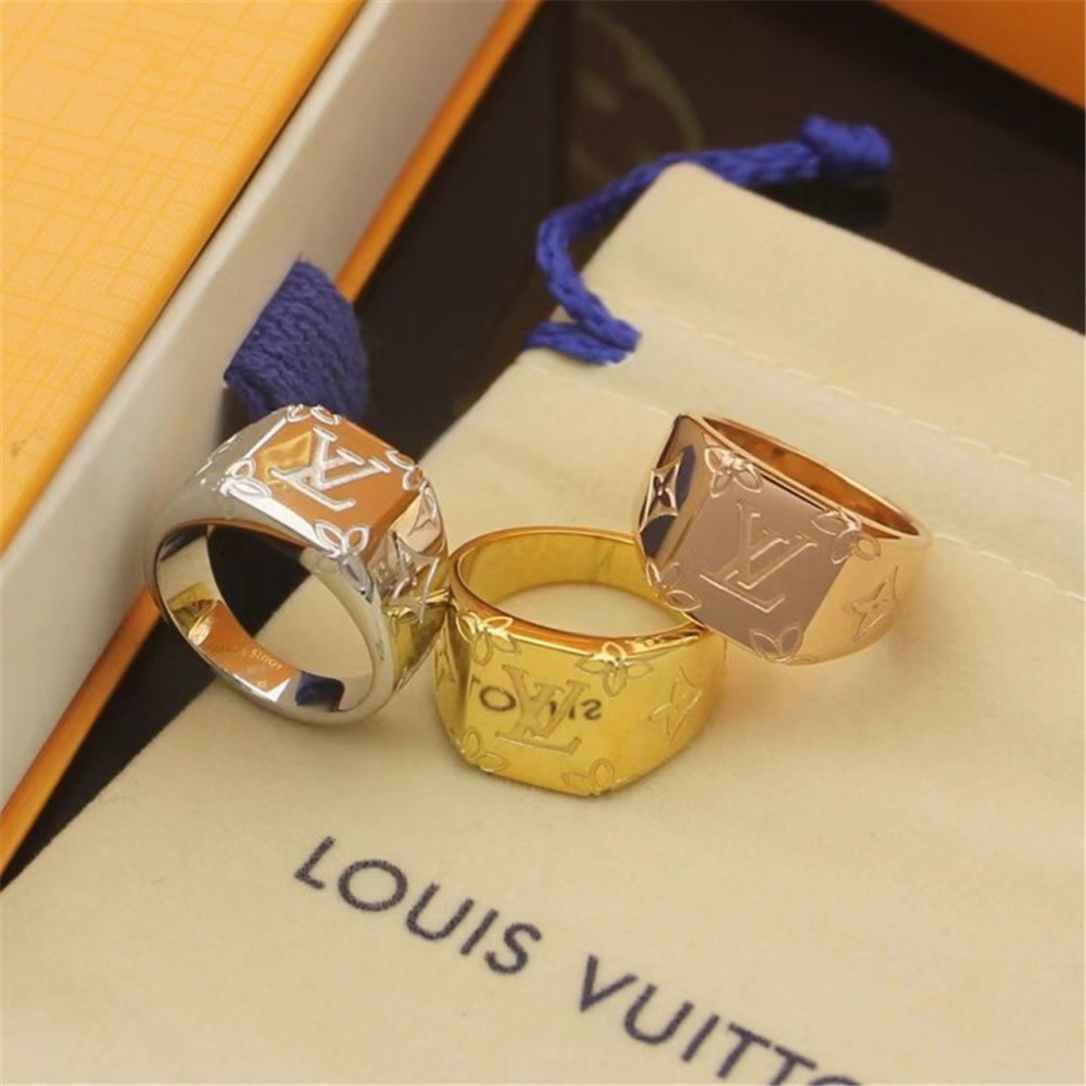 Louis Vuitton Logo Ring - DesignerGu