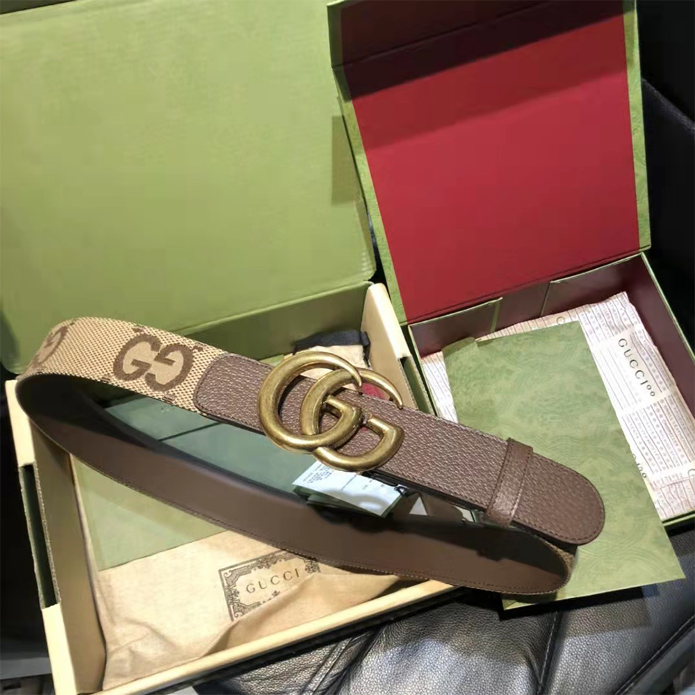 Gucci Jumbo GG Marmont Wide Belt - DesignerGu