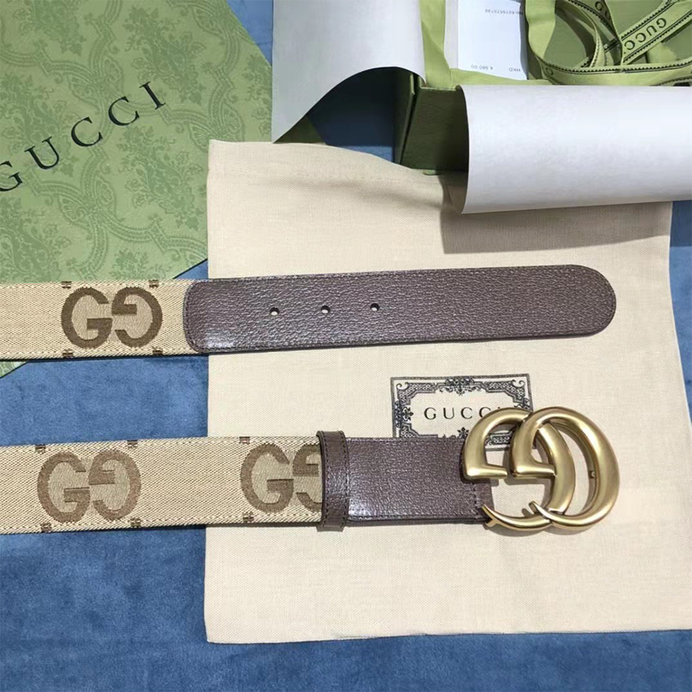 Gucci Jumbo GG Marmont Wide Belt - DesignerGu