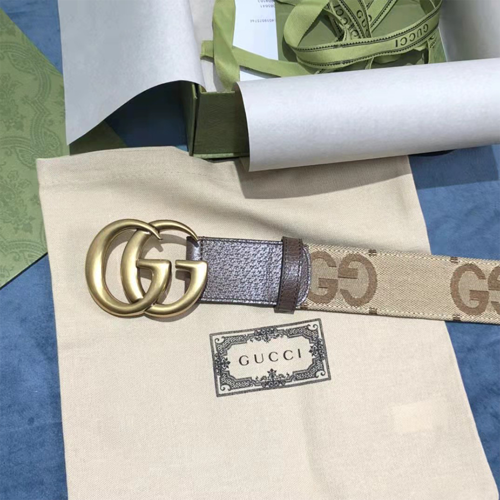 Gucci Jumbo GG Marmont Wide Belt - DesignerGu