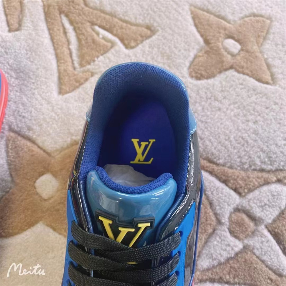 Louis Vuitton Trainer Sneaker Blue&Yellow&Red - DesignerGu