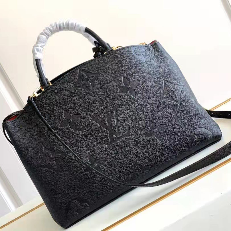 Louis Vuitton Black Monogram Leather Handbag (34-24-15CM) - DesignerGu