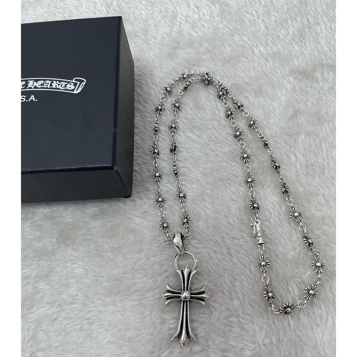 Chrome Heart Cross Necklace - DesignerGu