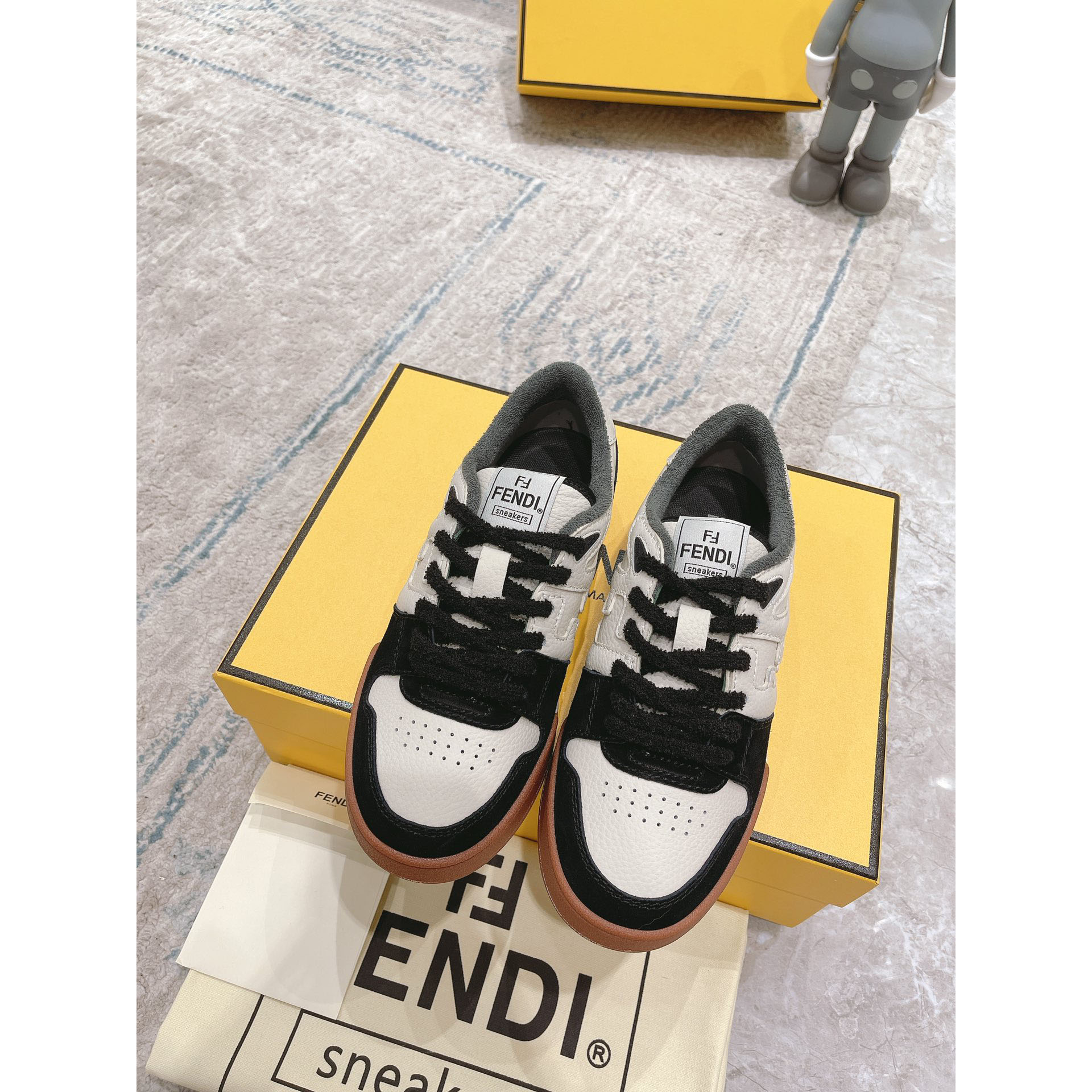 Fendi Match Beige Suede Low-tops(upon uk size) - DesignerGu