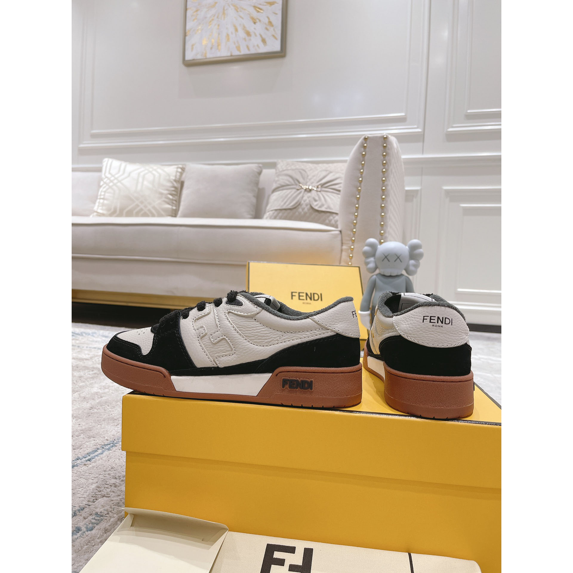 Fendi Match Beige Suede Low-tops(upon uk size) - DesignerGu