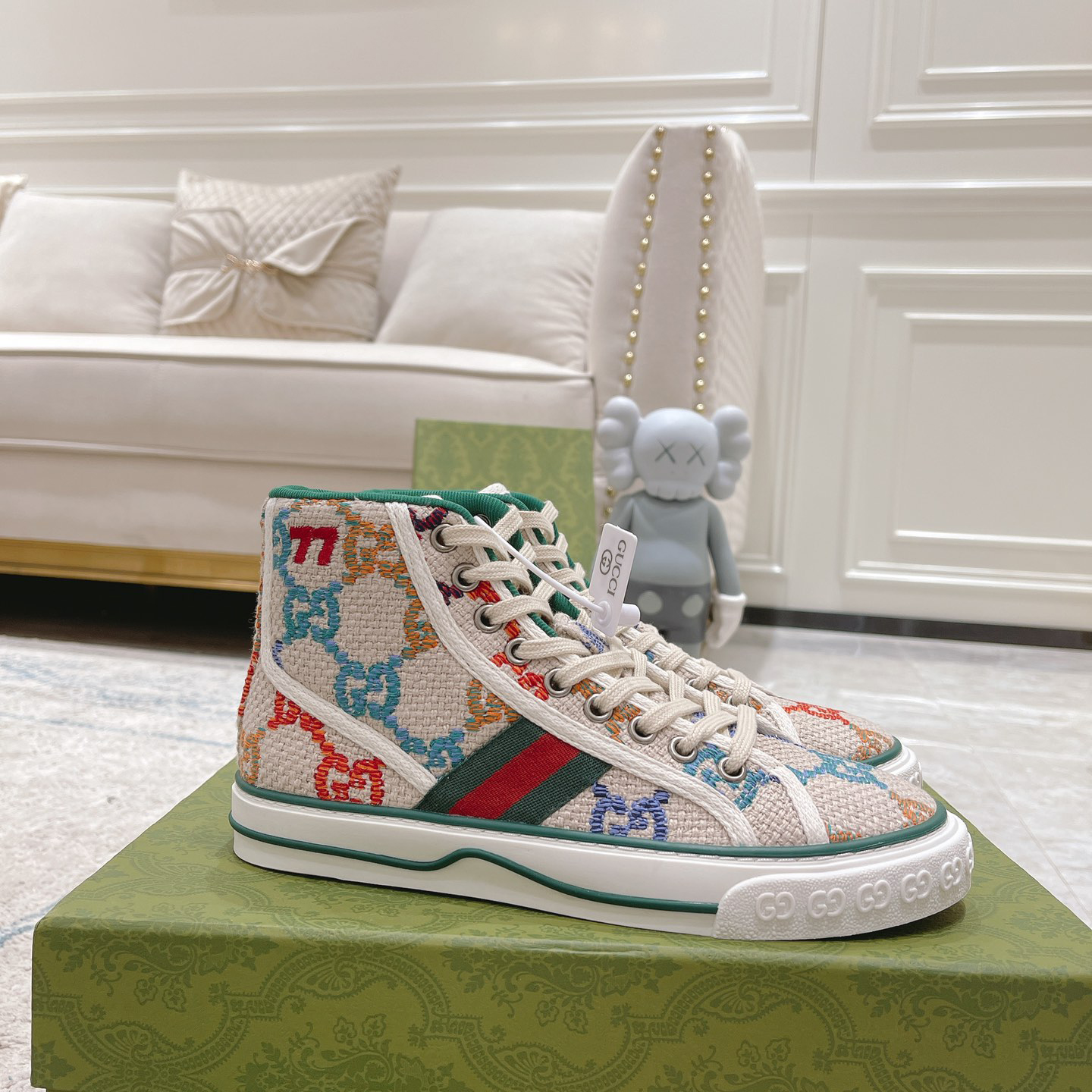 Gucci Men's  Tennis 1977 High Top Sneaker - DesignerGu