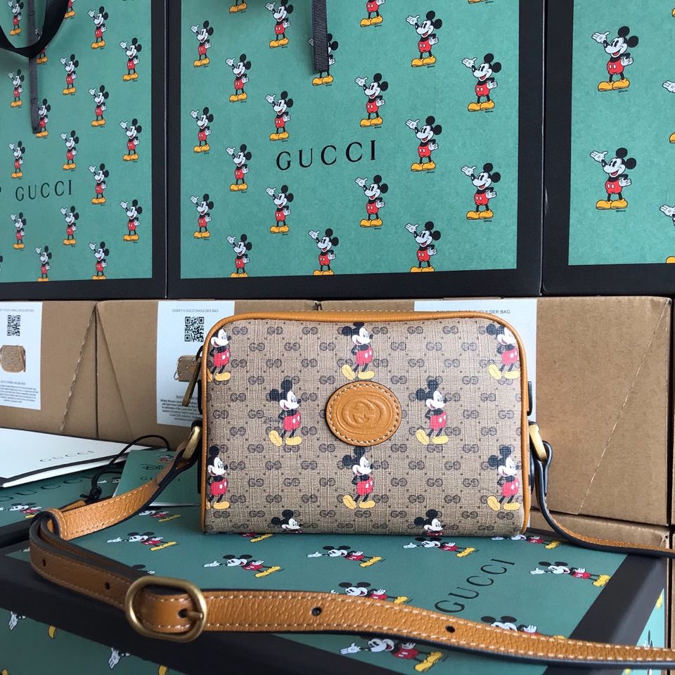 Gucci  GG Mickey  Shoulder Bag(17.5/12/5CM) - DesignerGu