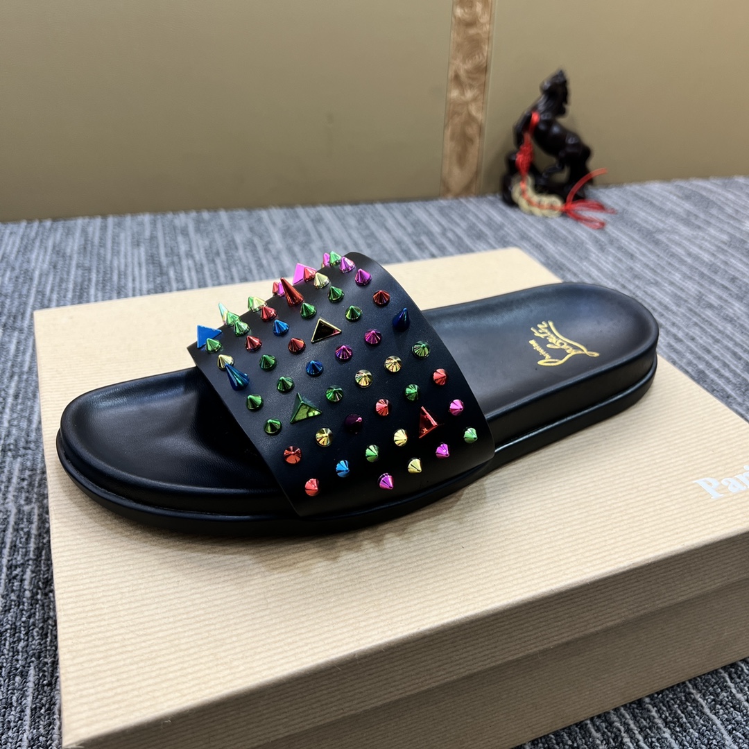 Christian Louboutin  Men Slippers Flats - DesignerGu