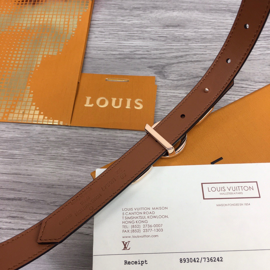 Louis Vuitton Squared LV 20mm Belt - DesignerGu