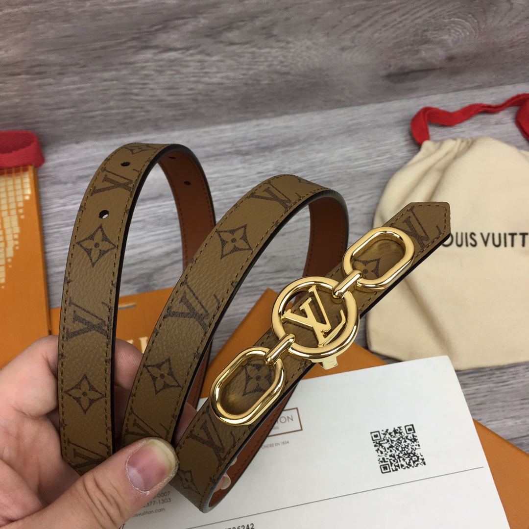 Louis Vuitton Squared LV 20mm Belt - DesignerGu