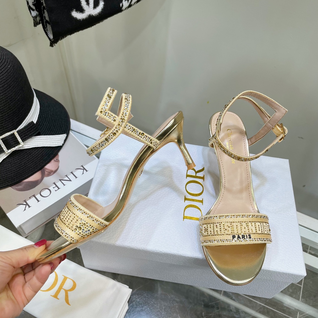 Dior Logo High Heeled Sandals(6.5CM) - DesignerGu