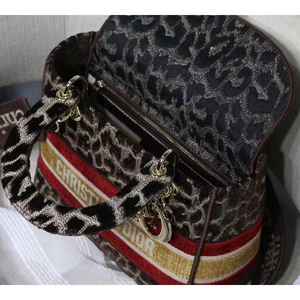 Dior Leopard Print Lady Bag（24-20-11CM） - DesignerGu