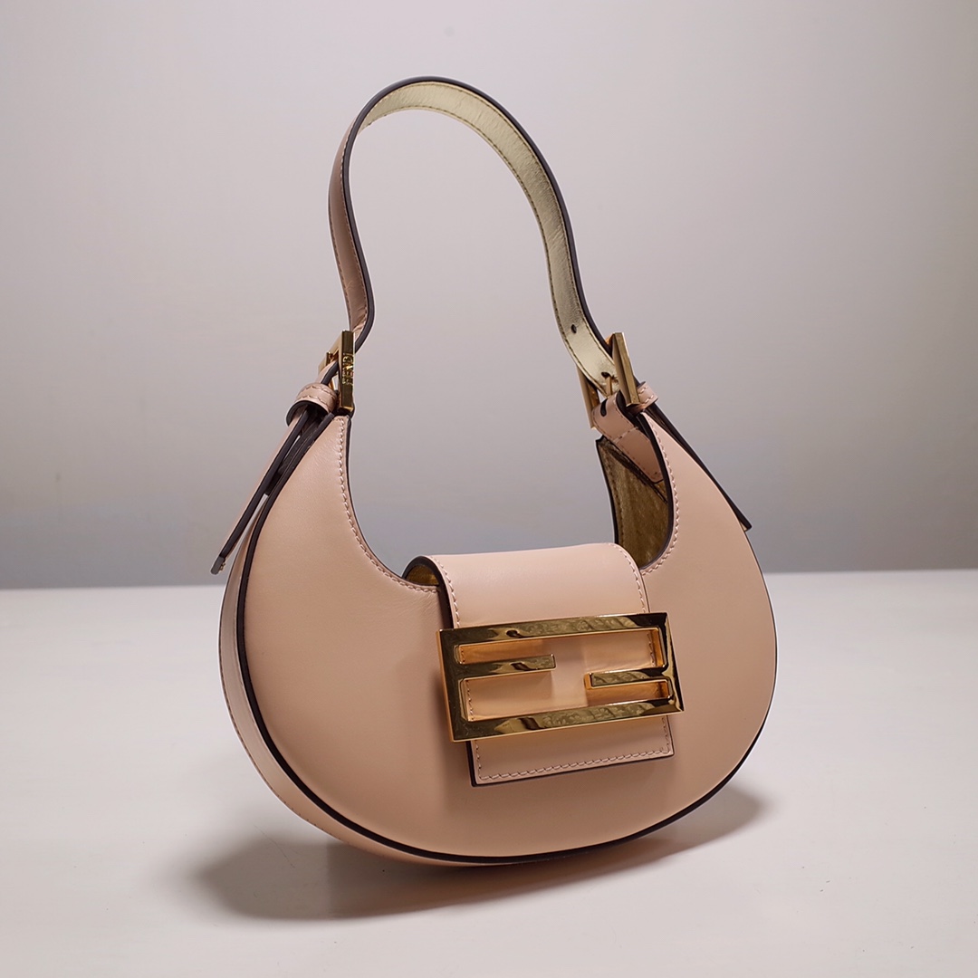 Fendi Cookie Pink Leather Mini Handbag（22-17.5-4.5cm） - DesignerGu