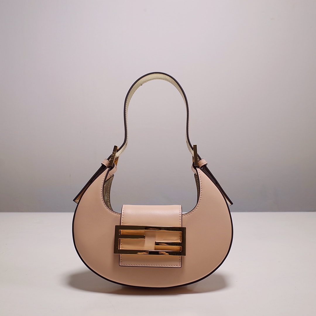Fendi Cookie Pink Leather Mini Handbag（22-17.5-4.5cm） - DesignerGu