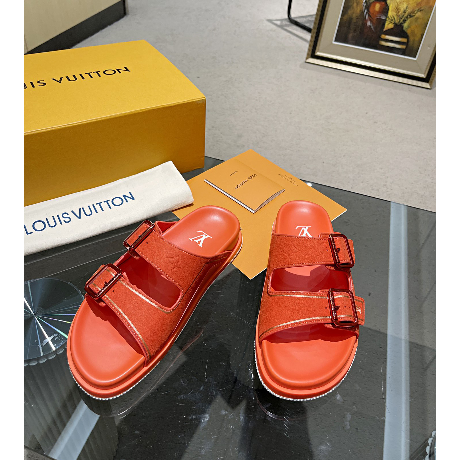 Louis Vuitton Men's Trainer Slippers - DesignerGu