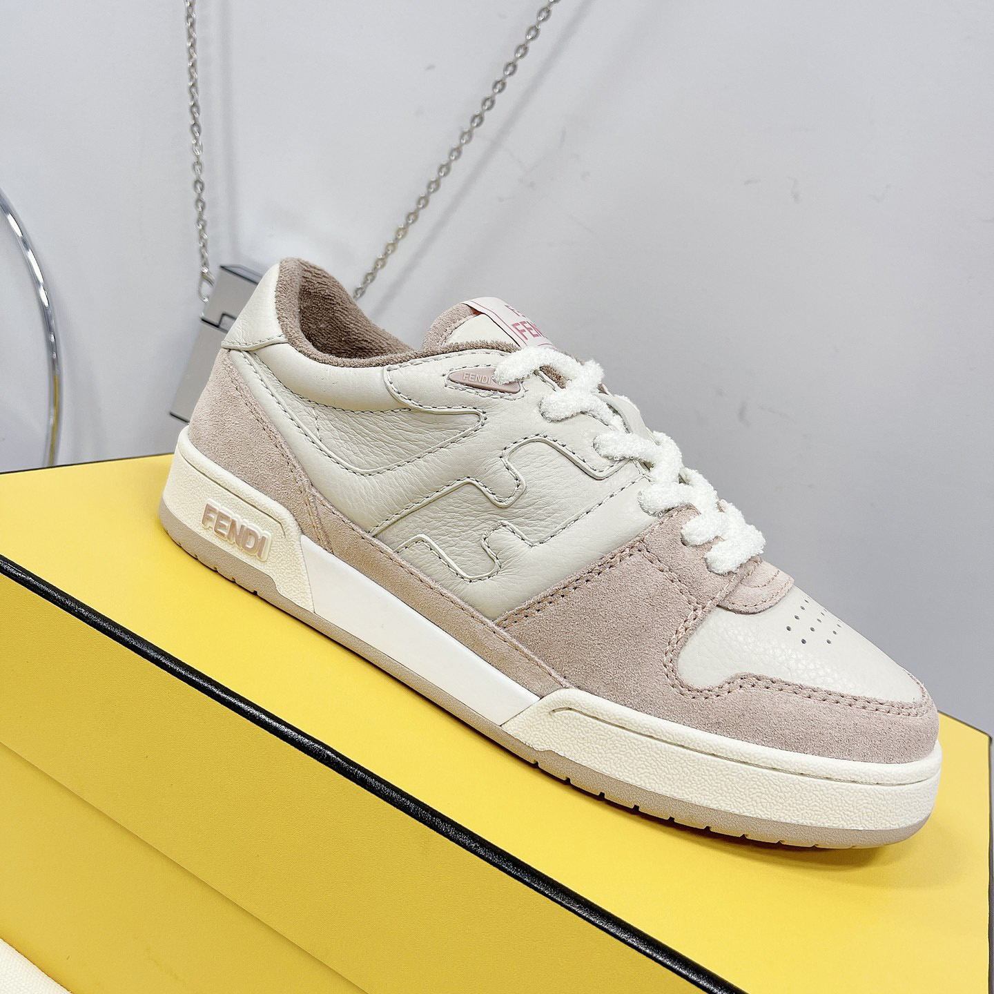 Fendi Match Pink Suede Low Tops Sneaker - DesignerGu