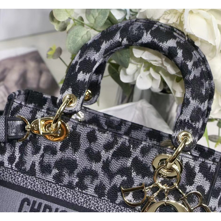 Dior Leopard Print Lady Bag（24-20-11CM） - DesignerGu