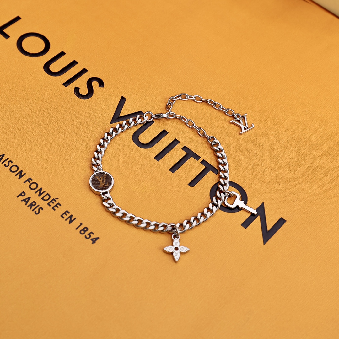 Louis Vuitton Monogram Lock Bracelet - DesignerGu