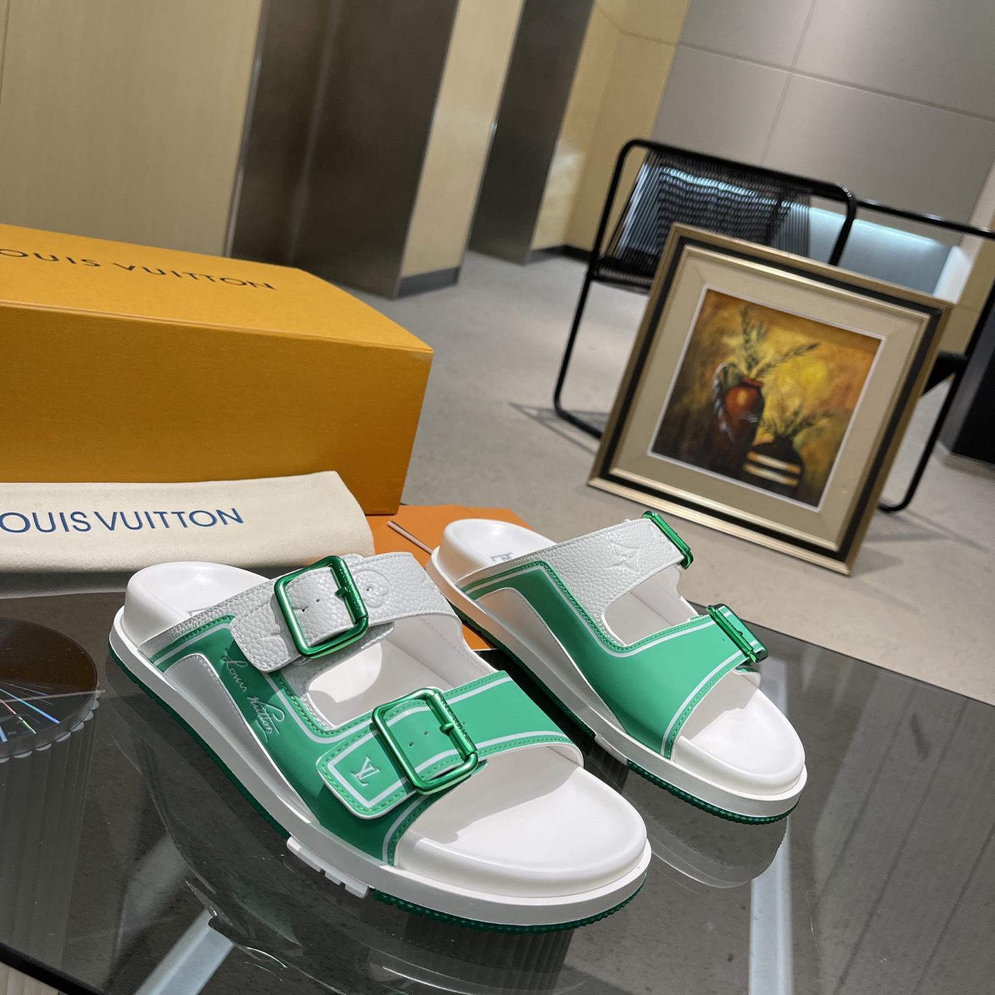 Louis Vuitton Men's Trainer Slippers - DesignerGu