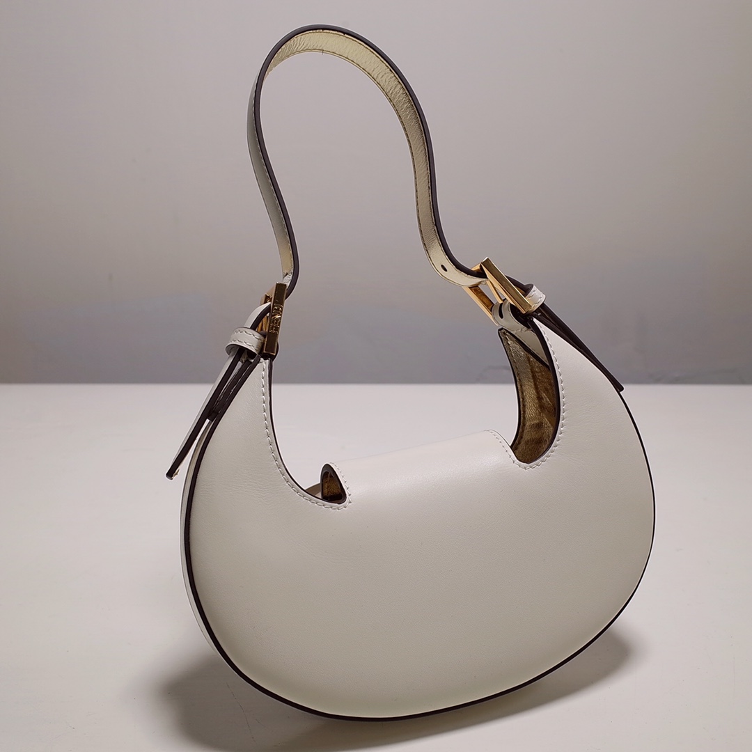 Fendi Cookie White Leather Mini Handbag（22-17.5-4.5cm） - DesignerGu