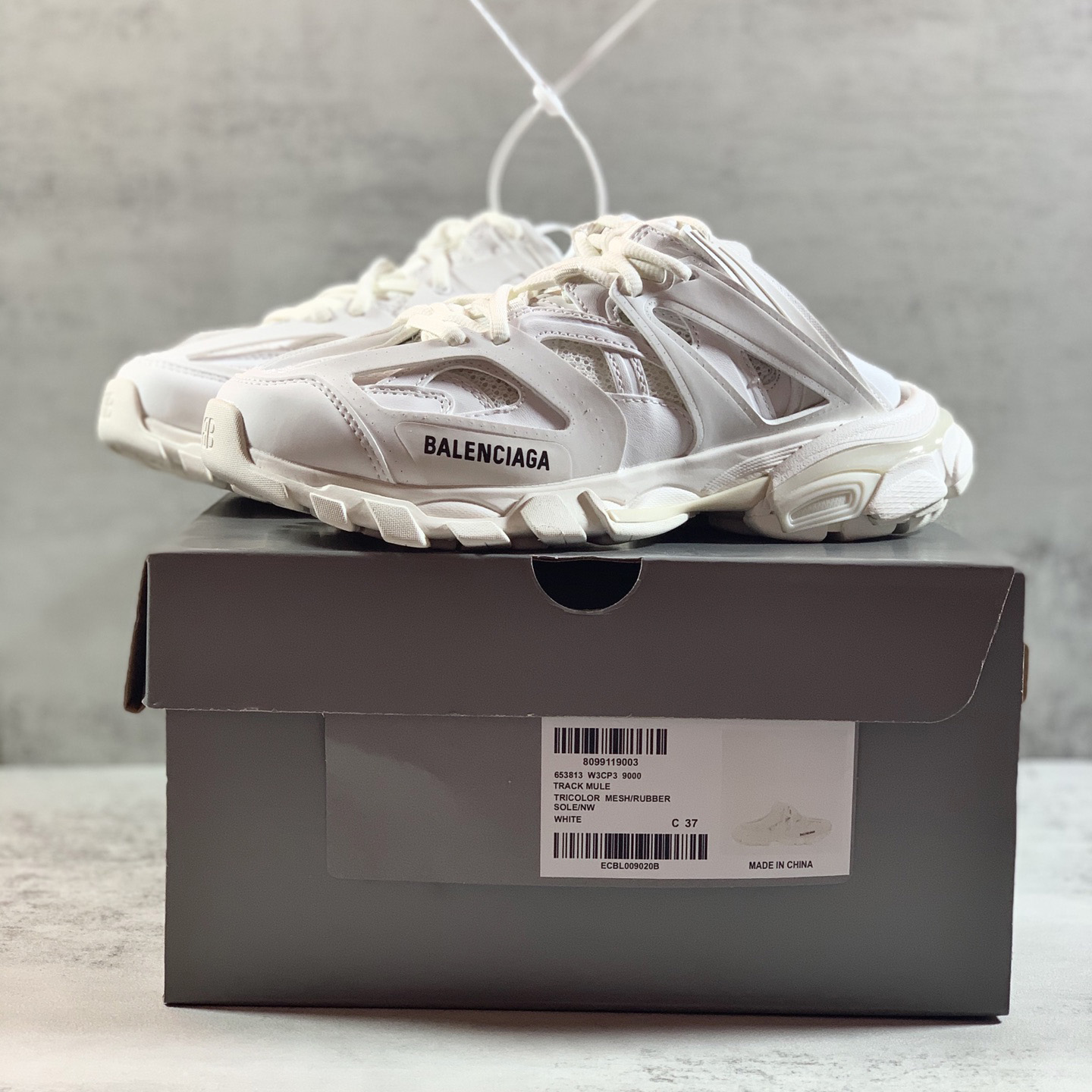 Balenciaga Track Mule In White - DesignerGu