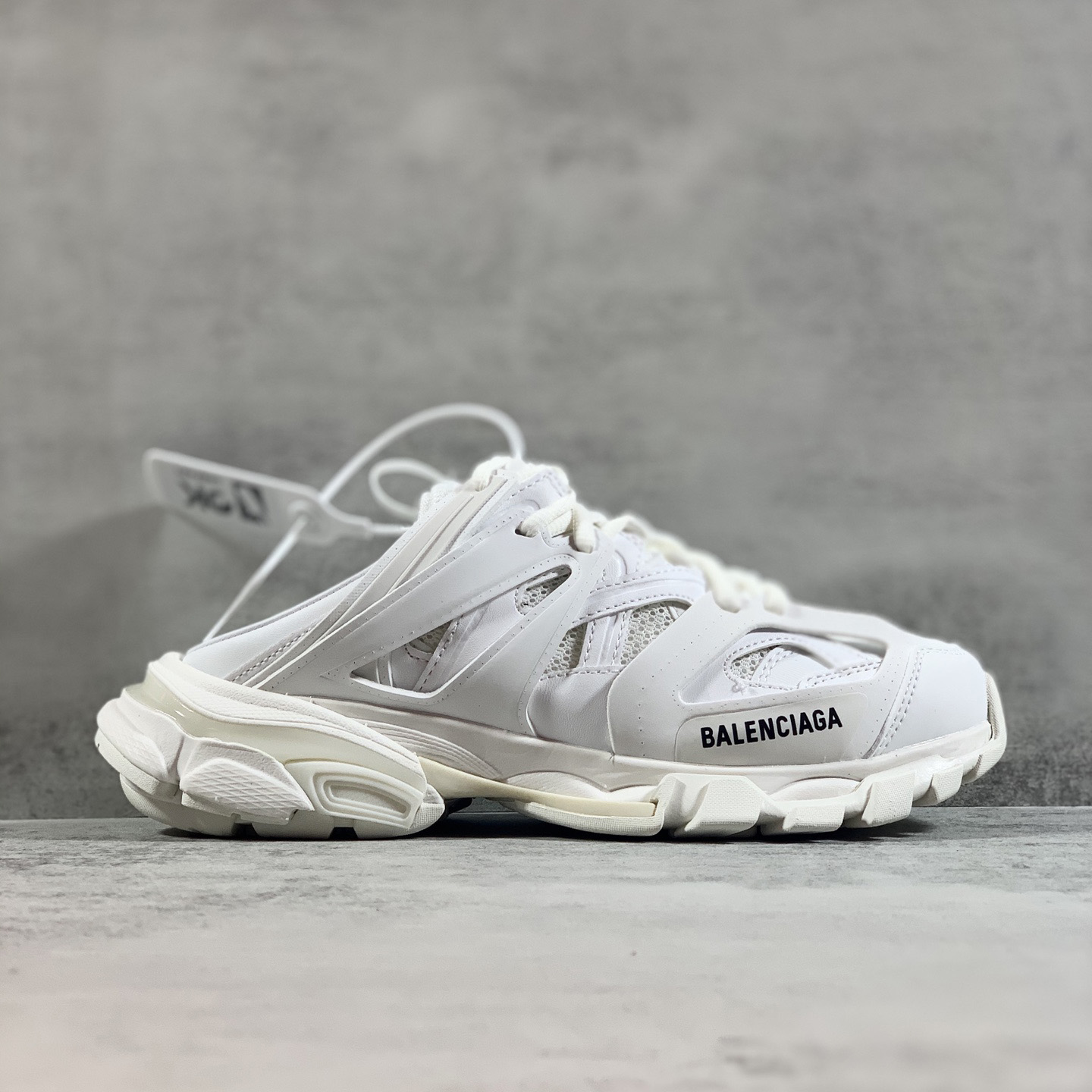 Balenciaga Track Mule In White - DesignerGu