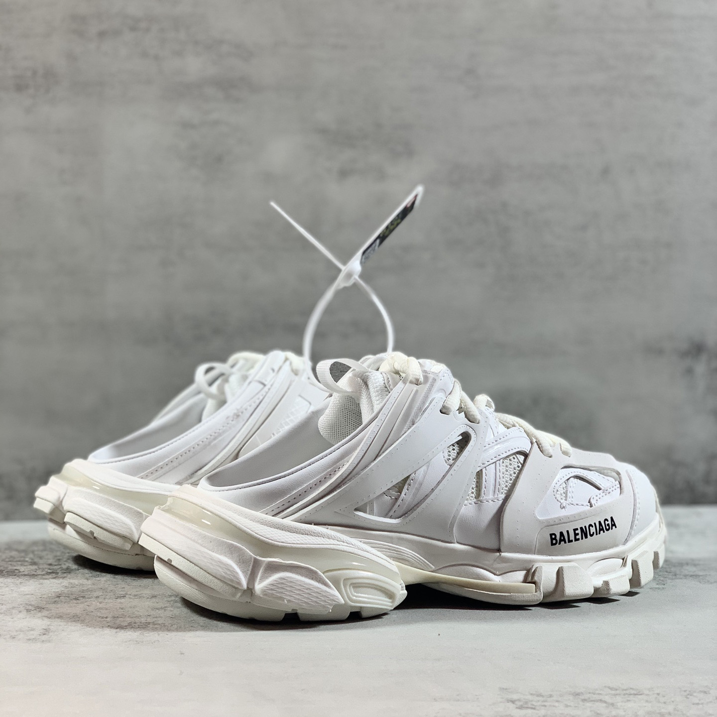 Balenciaga Track Mule In White - DesignerGu