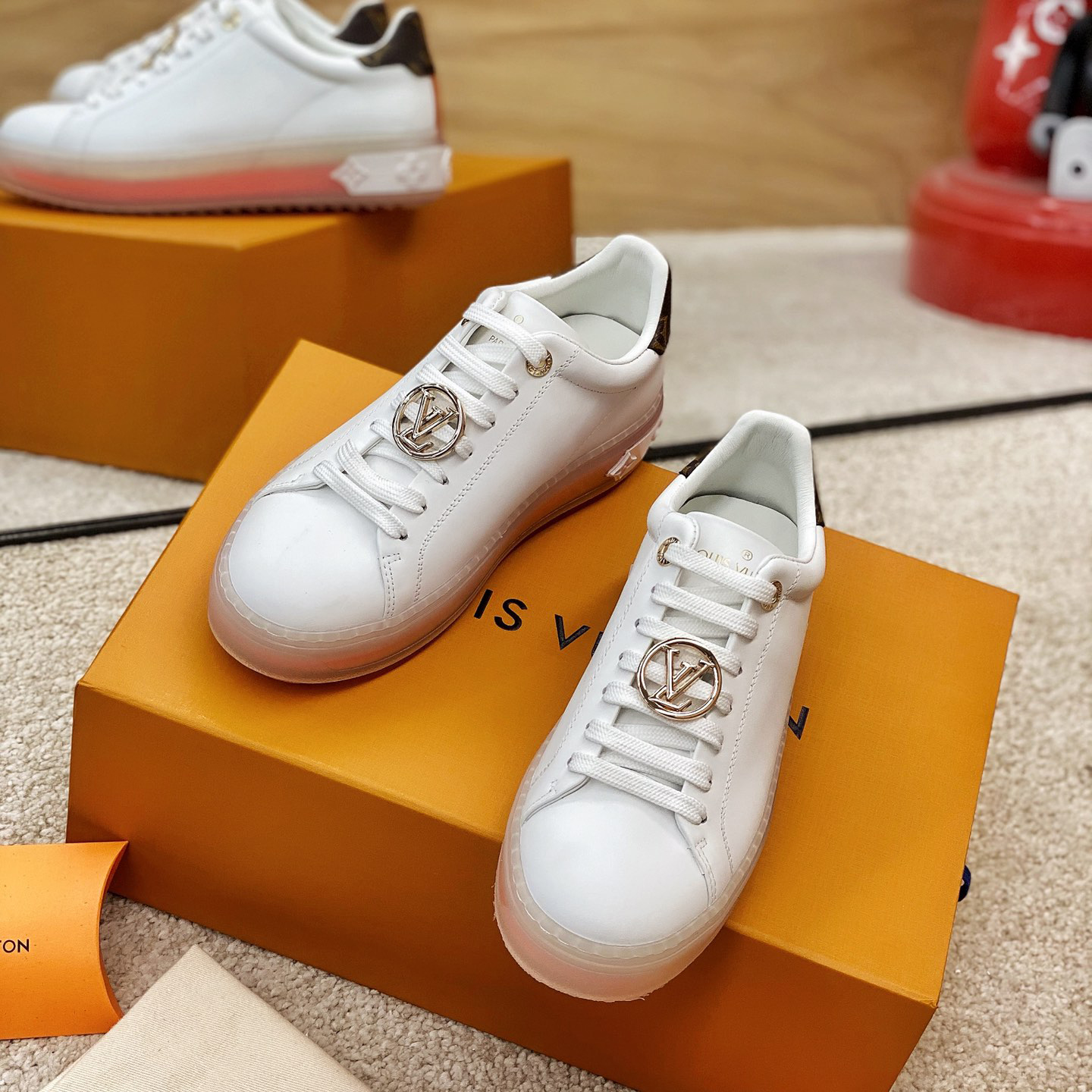 Louis Vuitton Logo Transparent Sole Sneaker  - DesignerGu