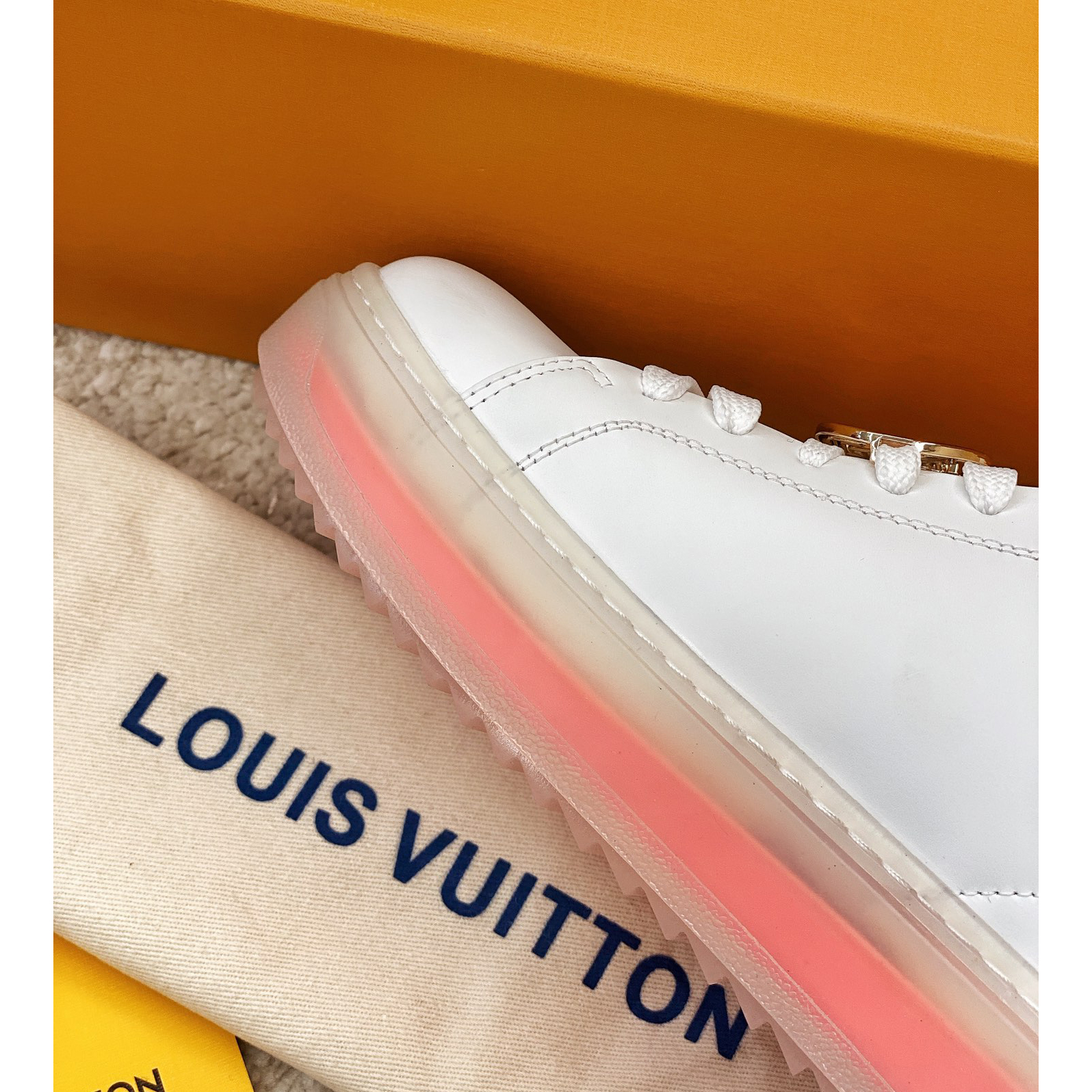 Louis Vuitton Logo Transparent Sole Sneaker  - DesignerGu