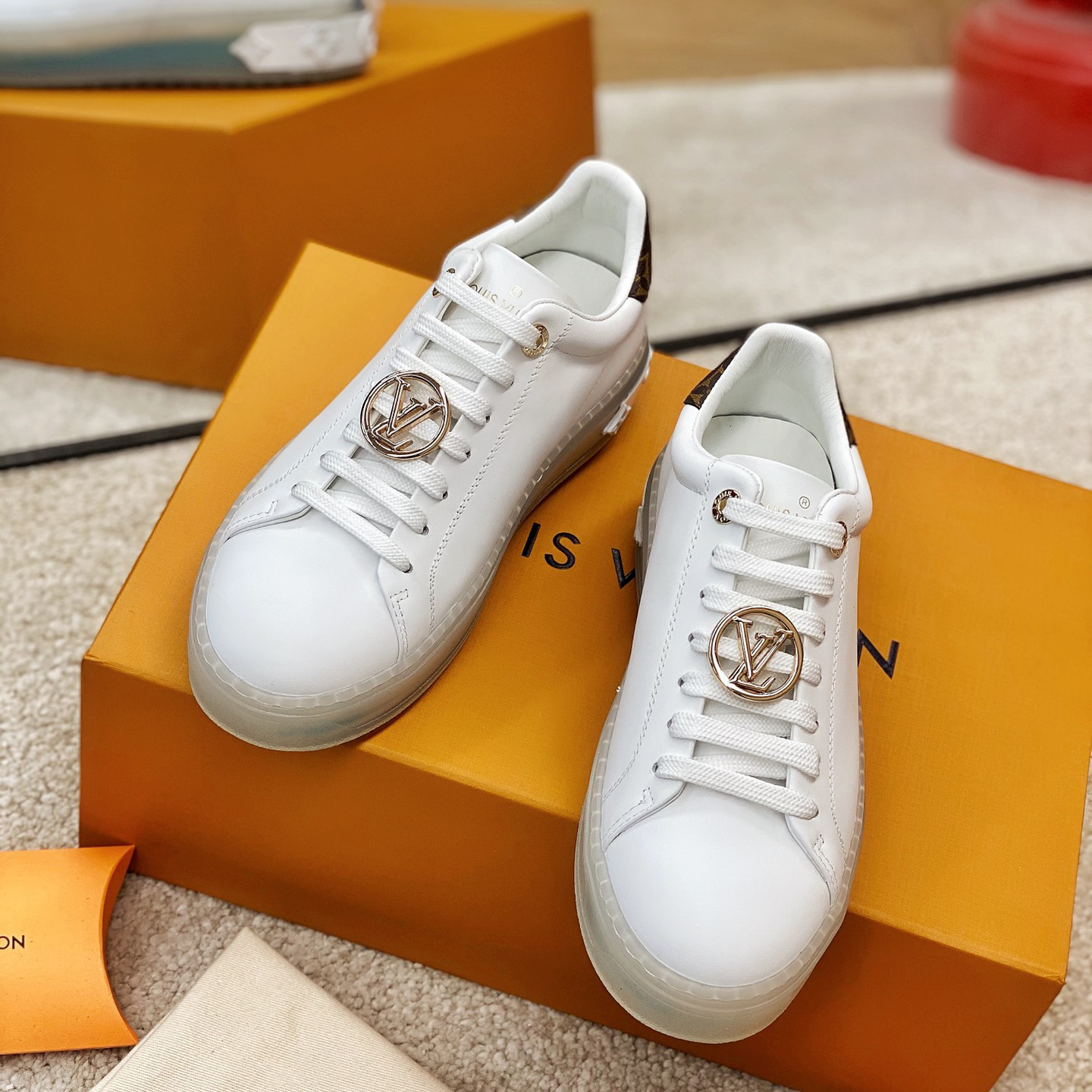 Louis Vuitton Logo Transparent Sole Sneaker  - DesignerGu