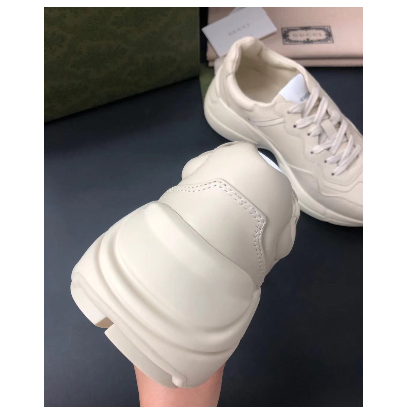 Gucci Men's Rhyton Sneaker In White - DesignerGu