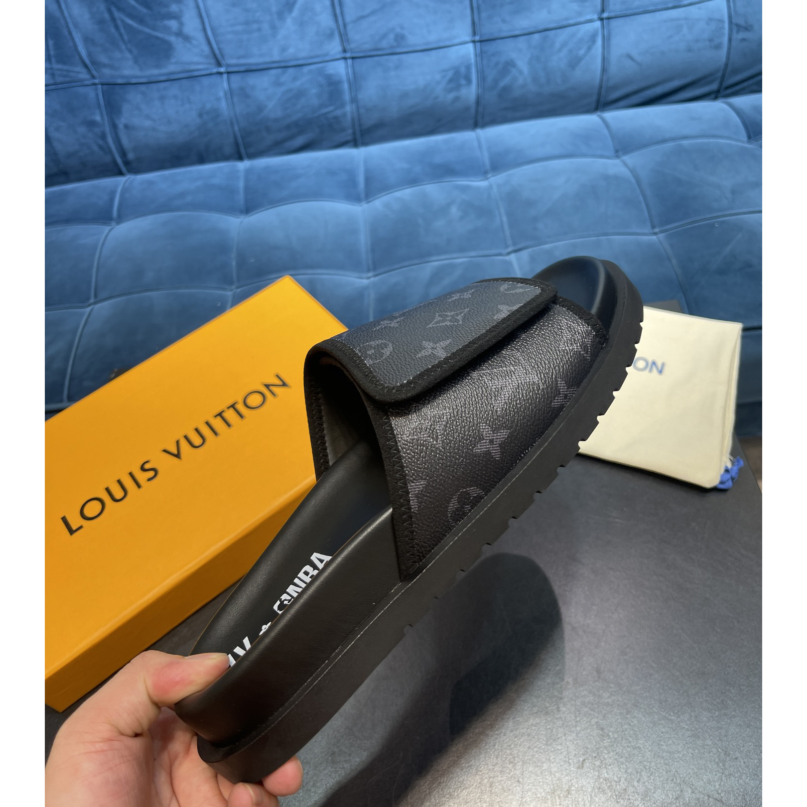 Louis Vuitton x NBA Monogram Slipper - DesignerGu